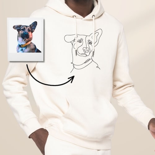 Custom Embroidered Line Art Hoodie